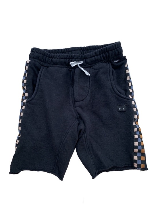 Munster Other - Munster Kids Size 7 Black Side Check Pull On Raw Hem Sweat Shorts